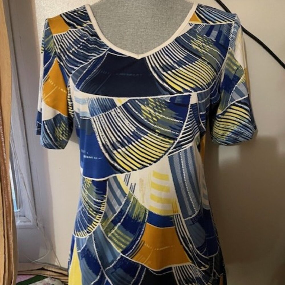 Sophie A Short Sleeve Summer Tunic Top Size S Made In Canada